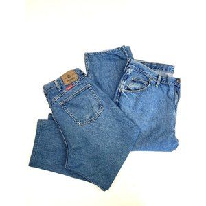 Lot Of 2 - VTG Wrangler Men's Jeans Size 40 X 30  Great Look Cowboy